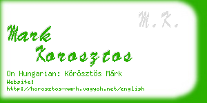 mark korosztos business card